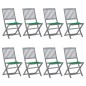 Klappbare Gartenstühle 8 Stk. mit Kissen Massivholz Akazie Klappbare Gartenstühle 8 Stk. mit Kissen Massivholz Akazie