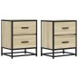 vidaXL Nachttische 2 Stk. Sonoma-Eiche 40x31x50 cm Holzwerkstoff vidaXL Nachttische 2 Stk. Sonoma-Eiche 40x31x50 cm Holzwerkstoff