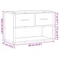 vidaXL TV-Schrank Sonoma-Eiche 60x31x39,5 cm Holzwerkstoff und Metall vidaXL TV-Schrank Sonoma-Eiche 60x31x39,5 cm Holzwerkstoff und Metall