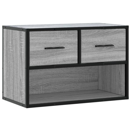 vidaXL TV-Schrank Grau Sonoma 60x31x39,5 cm Holzwerkstoff und Metall