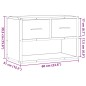 vidaXL TV-Schrank Grau Sonoma 60x31x39,5 cm Holzwerkstoff und Metall vidaXL TV-Schrank Grau Sonoma 60x31x39,5 cm Holzwerkstoff und Metall
