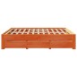vidaXL Massivholzbett ohne Matratze mit Schubladen Braun 180x200 cm vidaXL Massivholzbett ohne Matratze mit Schubladen Braun 180x200 cm