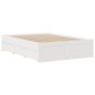vidaXL Massivholzbett ohne Matratze mit Schubladen Weiß 140x200 cm vidaXL Massivholzbett ohne Matratze mit Schubladen Weiß 140x200 cm