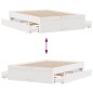 vidaXL Massivholzbett ohne Matratze mit Schubladen Weiß 140x200 cm vidaXL Massivholzbett ohne Matratze mit Schubladen Weiß 140x200 cm