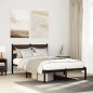 vidaXL Bettgestell ohne Matratze mit Kopfteil Braun Eiche 120x190 cm vidaXL Bettgestell ohne Matratze mit Kopfteil Braun Eiche 120x190 cm