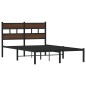 vidaXL Bettgestell ohne Matratze mit Kopfteil Braun Eiche 120x190 cm vidaXL Bettgestell ohne Matratze mit Kopfteil Braun Eiche 120x190 cm