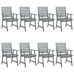 Garten-Essstühle mit Kissen 8 Stk. Massivholz Akazie