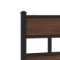 vidaXL Bettgestell ohne Matratze mit Kopfteil Braun Eiche 120x190 cm vidaXL Bettgestell ohne Matratze mit Kopfteil Braun Eiche 120x190 cm