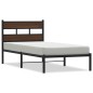 vidaXL Bettgestell ohne Matratze mit Kopfteil Braun Eiche 90x190 cm vidaXL Bettgestell ohne Matratze mit Kopfteil Braun Eiche 90x190 cm