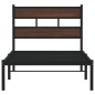 vidaXL Bettgestell ohne Matratze mit Kopfteil Braun Eiche 90x190 cm vidaXL Bettgestell ohne Matratze mit Kopfteil Braun Eiche 90x190 cm