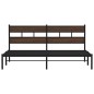 vidaXL Bettgestell ohne Matratze mit Kopfteil Braun Eiche 180x200 cm vidaXL Bettgestell ohne Matratze mit Kopfteil Braun Eiche 180x200 cm