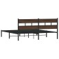 vidaXL Bettgestell ohne Matratze mit Kopfteil Braun Eiche 180x200 cm vidaXL Bettgestell ohne Matratze mit Kopfteil Braun Eiche 180x200 cm