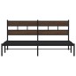 vidaXL Bettgestell ohne Matratze mit Kopfteil Braun Eiche 190x200 cm vidaXL Bettgestell ohne Matratze mit Kopfteil Braun Eiche 190x200 cm