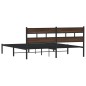 vidaXL Bettgestell ohne Matratze mit Kopfteil Braun Eiche 190x200 cm vidaXL Bettgestell ohne Matratze mit Kopfteil Braun Eiche 190x200 cm