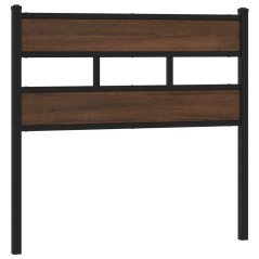 vidaXL Kopfteil Braun Eichen-Optik 107 cm Stahl und Holzwerkstoff