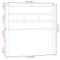 vidaXL Kopfteil Braun Eichen-Optik 107 cm Stahl und Holzwerkstoff
