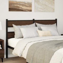 vidaXL Kopfteil Braun Eichen-Optik 135 cm Stahl und Holzwerkstoff