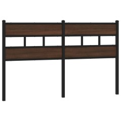 vidaXL Kopfteil Braun Eichen-Optik 135 cm Stahl und Holzwerkstoff
