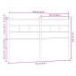 vidaXL Kopfteil Braun Eichen-Optik 135 cm Stahl und Holzwerkstoff vidaXL Kopfteil Braun Eichen-Optik 135 cm Stahl und Holzwerkstoff