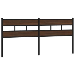 vidaXL Kopfteil Braun Eichen-Optik 190 cm Stahl und Holzwerkstoff