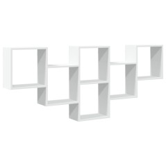 vidaXL Wandregal Weiß 159x18x66 cm Holzwerkstoff