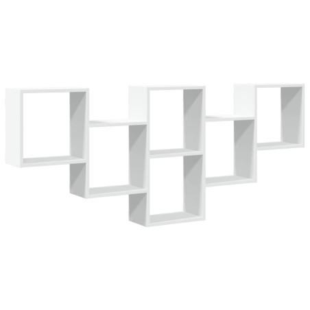 vidaXL Wandregal Weiß 159x18x66 cm Holzwerkstoff