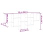 vidaXL Wandregal Weiß 159x18x66 cm Holzwerkstoff vidaXL Wandregal Weiß 159x18x66 cm Holzwerkstoff