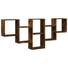 vidaXL Wandregal Räuchereiche 159x18x66 cm Holzwerkstoff
