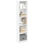 vidaXL Bücherregal Weiß 40x24x176 cm Holzwerkstoff vidaXL Bücherregal Weiß 40x24x176 cm Holzwerkstoff