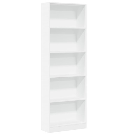 vidaXL Bücherregal Weiß 60x24x176 cm Holzwerkstoff