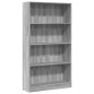 vidaXL Bücherregal Grau Sonoma 80x24x143 cm Holzwerkstoff vidaXL Bücherregal Grau Sonoma 80x24x143 cm Holzwerkstoff