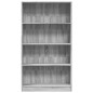 vidaXL Bücherregal Grau Sonoma 80x24x143 cm Holzwerkstoff vidaXL Bücherregal Grau Sonoma 80x24x143 cm Holzwerkstoff