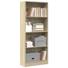 vidaXL Bücherregal Sonoma-Eiche 60x24x143 cm Holzwerkstoff