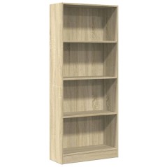 vidaXL Bücherregal Sonoma-Eiche 60x24x143 cm Holzwerkstoff
