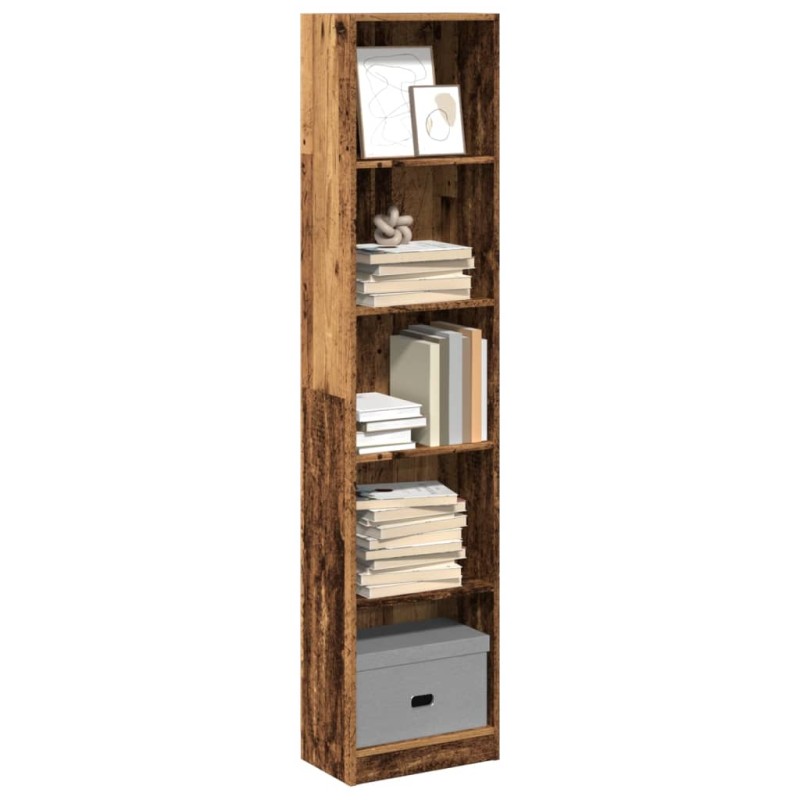 vidaXL Bücherregal Altholz-Optik 40x24x176 cm Holzwerkstoff vidaXL Bücherregal Altholz-Optik 40x24x176 cm Holzwerkstoff