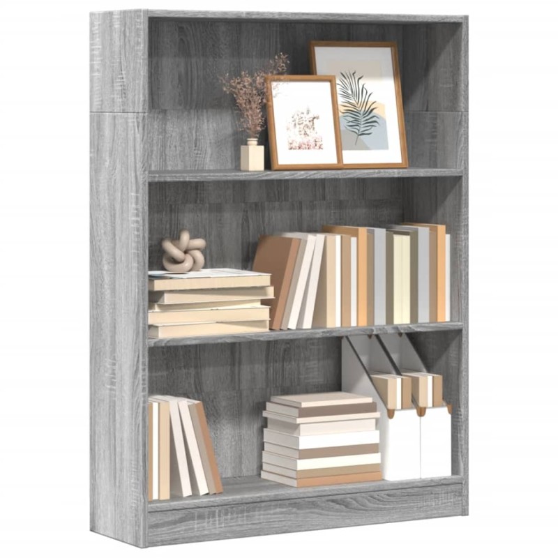 vidaXL Bücherregal Grau Sonoma 80x24x109 cm Holzwerkstoff vidaXL Bücherregal Grau Sonoma 80x24x109 cm Holzwerkstoff