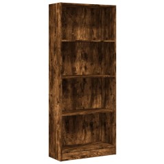 vidaXL Bücherregal Räuchereiche 60x24x143 cm Holzwerkstoff