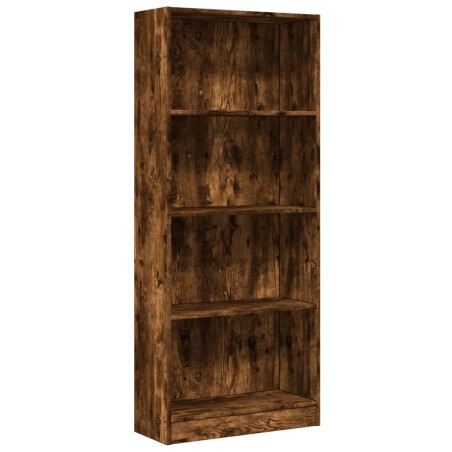 vidaXL Bücherregal Räuchereiche 60x24x143 cm Holzwerkstoff