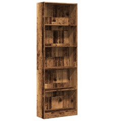 vidaXL Bücherregal Altholz-Optik 60x24x176 cm Holzwerkstoff