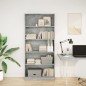 vidaXL Bücherregal Betongrau 80x24x176 cm Holzwerkstoff vidaXL Bücherregal Betongrau 80x24x176 cm Holzwerkstoff
