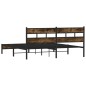 vidaXL Metallbett ohne Matratze Räuchereiche 200x200 cm vidaXL Metallbett ohne Matratze Räuchereiche 200x200 cm