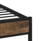 vidaXL Metallbett ohne Matratze Räuchereiche 200x200 cm vidaXL Metallbett ohne Matratze Räuchereiche 200x200 cm