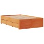 vidaXL Massivholzbett ohne Matratze mit Schubladen Braun 120x190 cm vidaXL Massivholzbett ohne Matratze mit Schubladen Braun 120x190 cm