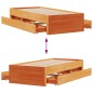 vidaXL Massivholzbett ohne Matratze mit Schubladen Braun 75x190 cm vidaXL Massivholzbett ohne Matratze mit Schubladen Braun 75x190 cm
