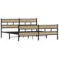 vidaXL Metallbett ohne Matratze Sonoma-Eiche 180x200 cm vidaXL Metallbett ohne Matratze Sonoma-Eiche 180x200 cm