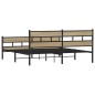 vidaXL Metallbett ohne Matratze Sonoma-Eiche 180x200 cm vidaXL Metallbett ohne Matratze Sonoma-Eiche 180x200 cm