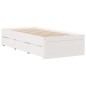 vidaXL Massivholzbett ohne Matratze mit Schubladen Weiß 90x190 cm vidaXL Massivholzbett ohne Matratze mit Schubladen Weiß 90x190 cm