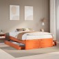 vidaXL Massivholzbett ohne Matratze mit Schubladen Braun 140x190 cm vidaXL Massivholzbett ohne Matratze mit Schubladen Braun 140x190 cm