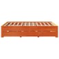 vidaXL Massivholzbett ohne Matratze mit Schubladen Braun 140x190 cm vidaXL Massivholzbett ohne Matratze mit Schubladen Braun 140x190 cm