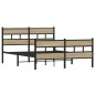 vidaXL Metallbett ohne Matratze Sonoma-Eiche 150x200 cm vidaXL Metallbett ohne Matratze Sonoma-Eiche 150x200 cm